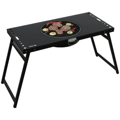 Green Lion Portable BBQ Camping Table Black GNPOBBQTBK - Main