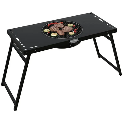 Green Lion Portable BBQ Camping Table Black GNPOBBQTBK - Main