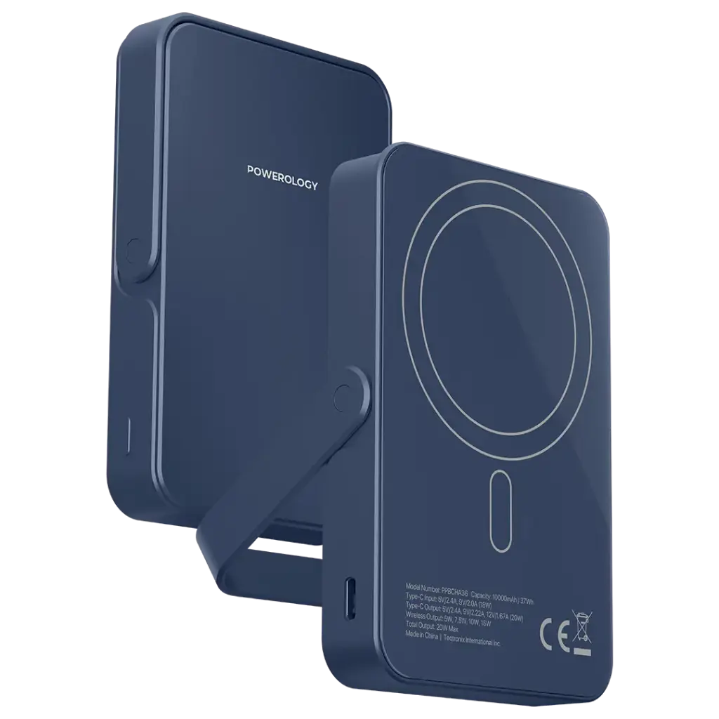 Powerology Spetemor 10000mAh MagSafe Glass Surface Blue