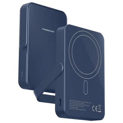 Powerology Spetemor 10000mAh MagSafe Glass Surface Blue