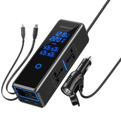 Powerology 300W Car Power Inverter Black