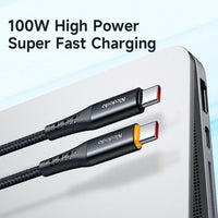 Kabloya şarjkirina bilez a USB-C bo USB-C ya Mcdodo PD 100W 1.2m - 1.2m dirêj PD USB-C bo USB-C kabloya şarjkirina bilez a PD ji Mcdodo