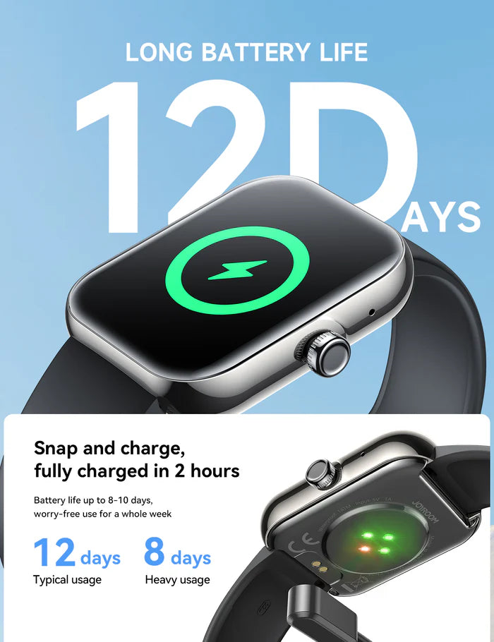 JOYROOM JR-FT5 Plus Smart Watch 1.96" with Bluetooth Calls - JOYROOM JR-FT5 Plus ساعة ذكية بشاشة 1.96 ومكالمات بلوتوث