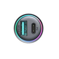 شاحن سيارة جويرووم ميني بمنفذي تايب سي ويو اس بي اي وبقدرة شحن 60 واط | Joyroom JR-CCN04 60W A+C Mini Metal Car Charger