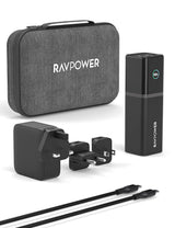 كومبو باور بانك وشاحن 140 واط للسفر من راف باور RP-PB1243 | RAVPower RP-PB1243 140W USB-C Power Bank and Travel Charger Combo