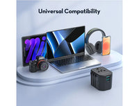 شاحن جداري بقدرة 20واط ب 3 منافذ من راف باور - RAVPower 20W 3-Port Travel Charger Universal Power Adapter