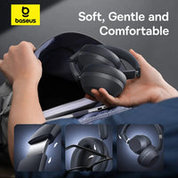 Baseus Bass 35 Max Wireless Headphones Grey | سماعات بيسوس باس 35 ماكس لاسلكية رمادي