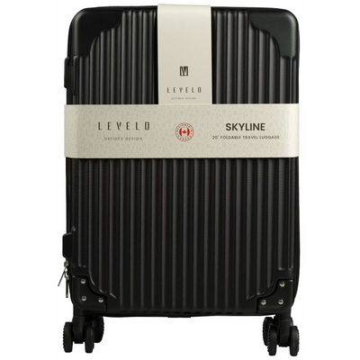 حقيبة سفر ليفيلو سكاي لاين 20 انش قابلة للطي - اسود | Levelo Skyline 20" Foldable Travel Luggage – Black