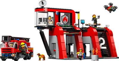 LEGO City Fire Station with Fire Truck 60414 - set image