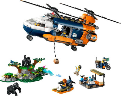 LEGO City Jungle Explorer Helicopter at Base Camp 60437 - set image