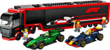 ليغو سيتي شاحنة فورمولا 1 مع سيارتي RB20 وAMR24 | LEGO City F1® Truck with RB20 & AMR24 F1® Cars 60445