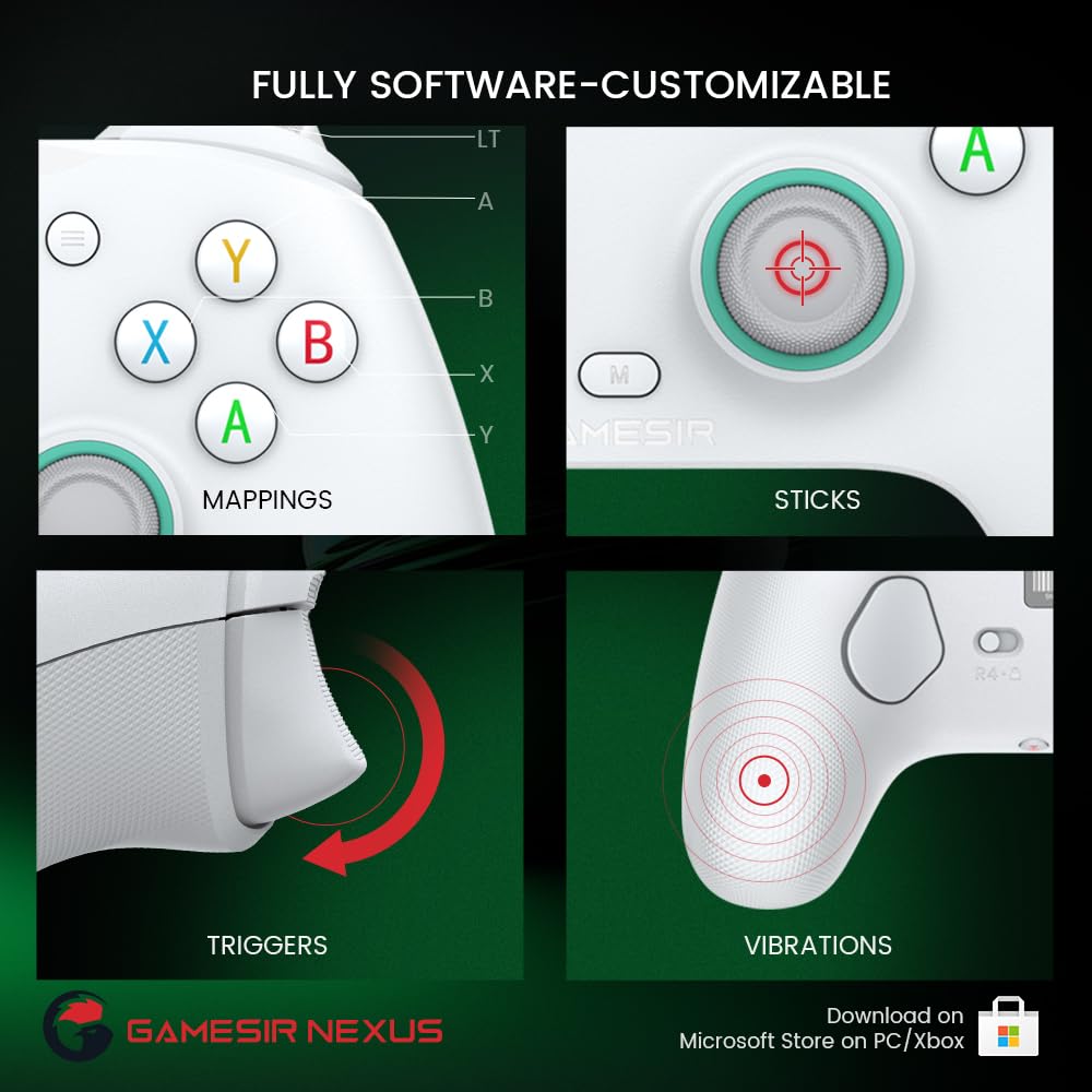يد تحكم جيم سير G7 SE لإكس بوكس - أبيض + شهر جيم باس مجاناً | GameSir G7 SE Xbox Joystick - White + 1 Month Game Pass