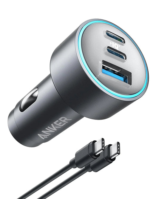Anker 535 Car Charger 67W with Cable Type-C to Type-C - شاحن سيارة بقوة 67 واط مع كيبل تايب سي الى تايب سي
