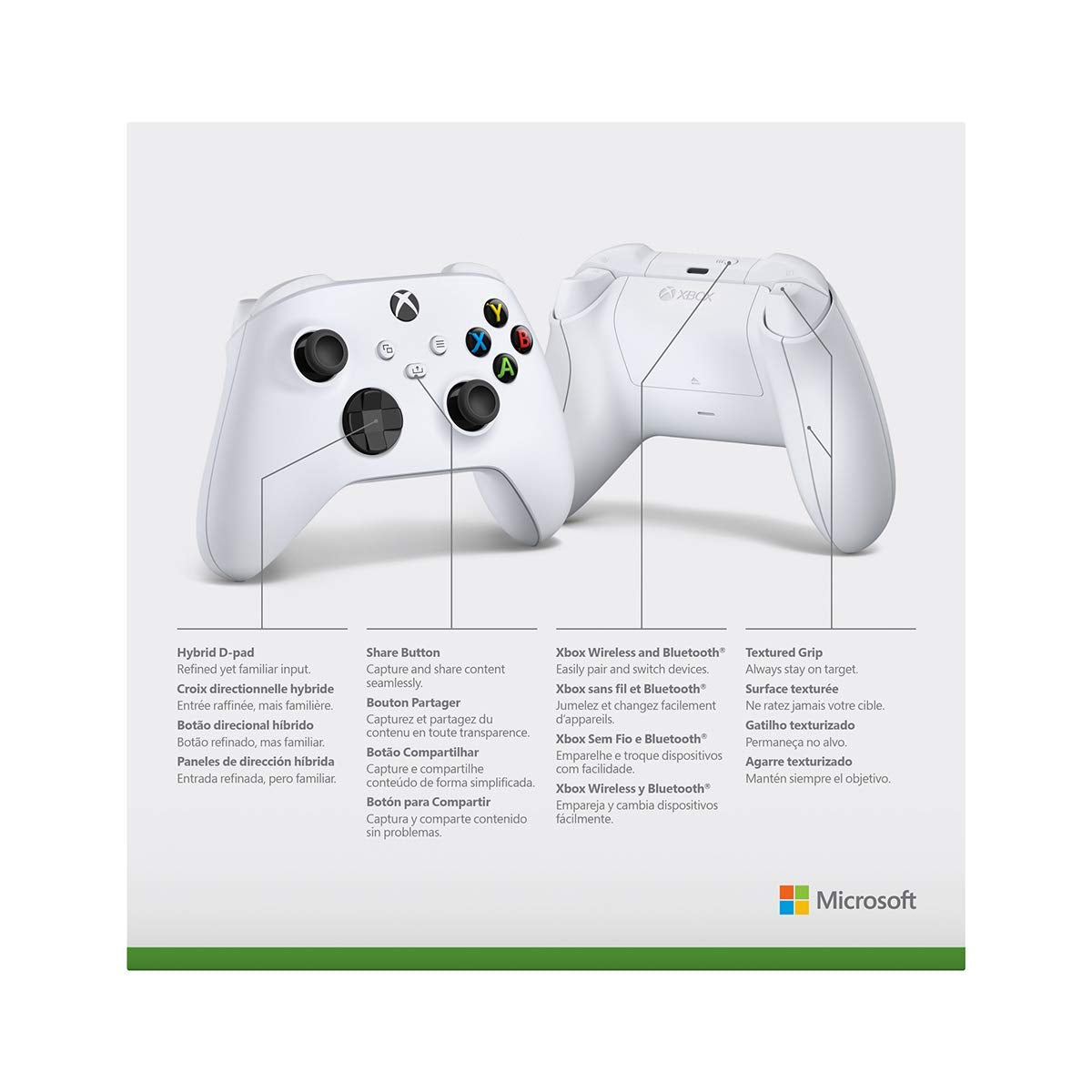 يد تحكم إكس بوكس لاسلكية - Microsoft Xbox Wireless Gaming Controller - Robot White