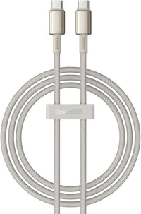 Baseus Tungsten Gold USB-C to USB-C Cable 100W 1m - Navy Blue | كابل تايب سي بيسوس تنجستن جولد شحن سريع 100 واط 1 متر - أزرق