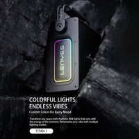 Lenyes Titan 1 سبيكر بلوتوث | 180W | مايكروفونات لاسلكية | إضاءة RGB | مقاوم للماء IPX6 | بطارية 15000mAh