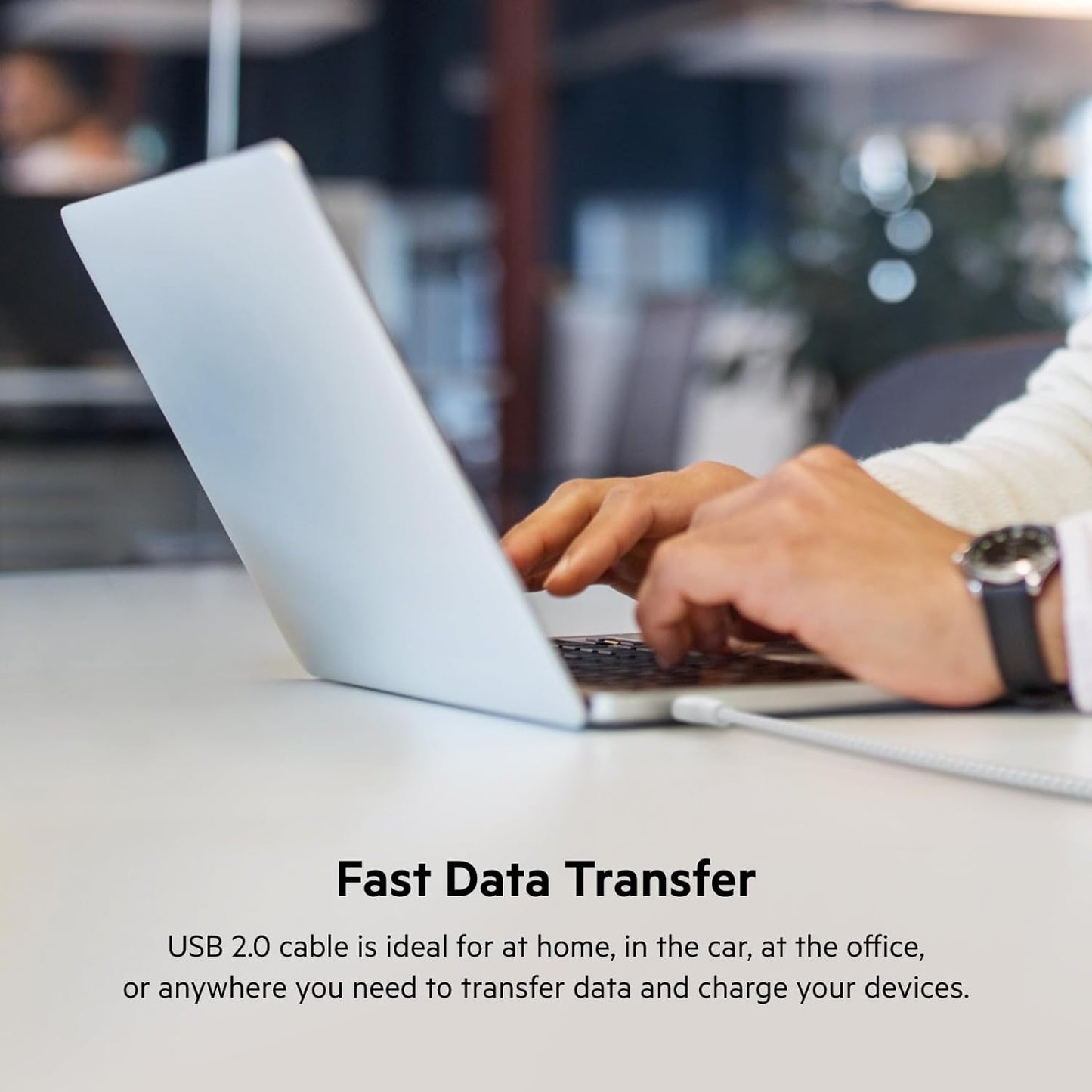 كيبل بيلكن BoostCharge تايب سي الى تايب سي بقدرة شحن 100 واط وطول 2 متر | Belkin BoostCharge USB-C to USB-C Cable 100W 2m