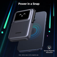 بنك طاقة UGREEN Robot مغناطيسي لاسلكي 10000mAh 20W مع حامل | UGREEN 10000mAh Mini Magnetic Wireless Robot 20W Power Bank With Holder