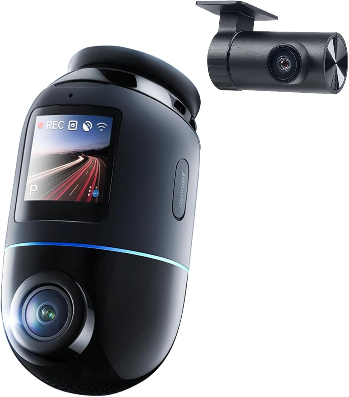 70mai Dual Dash Cam Front and Rear 4K X800 128G | كاميرا سيارة 70mai أمامية وخلفية 4K X800 128 جيجا