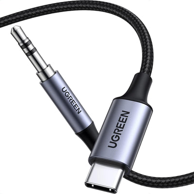 UGREEN USB-C Male to 3.5mm Male Audio Cable with Chip 1M - كابل صوت يوجرين USB-C إلى 3.5 ملم مع شريحة 1 متر