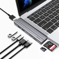 Hub-a USB-C ya Wiwu T9 8-di-1 de bi Doza Aluminum Alloy