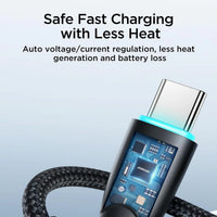 كيبل جويرووم يو اس بي سي الى يو اس بي سي بقدرة شحن 60 واط وطول 1 متر - اسود | JOYROOM Starry 60W Type-C to Type-C Fast Charging Cable 1m – Black