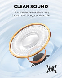 سماعات انكر ساوندكور K20i اللاسلكية, تصميم نصفي داخل الاذن, تشغيل حتى 36 ساعة | Anker Soundcore K20i, Semi-in-Ear Bluetooth Wireless Earbuds, 36H Playtime