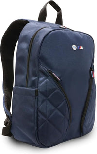 BMW Carry On Backpack PU Leather Carbon M Collection 15" Expandable Travel Bag | حقيبة ظهر BMW من CG Mobile جلد PU كربون M Collection لاب توب 15 بوصة