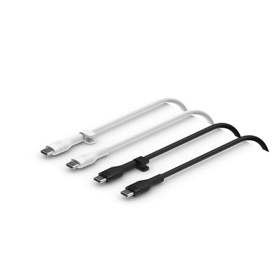 كيبل بيلكن BoostCharge سيلكون تايب سي الى تايب سي بطول 1 متر, عدد 2 | Belkin BoostCharge Flex Silicone USB C Charger Cable USB C to USB Type C Charging Cable 1m 2pack