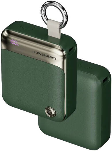 باور بنك باورولوجي Legacy X1 10000mAh شحن سريع 22.5W - أخضر | Powerology Legacy X1 10000mAh Power Bank 22.5W Green