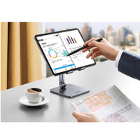 UGREEN Tablet Stand Compatible for iPad Desk Stand Holder Adjustable Aluminum Thicker Base | حامل تابلت يونيجرين متوافق مع آيباد قابل للتعديل ألمنيوم بقاعدة سميكة