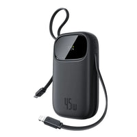 Baseus EnerFill FC31 Qpow 3 Power Bank 20000mAh 45W Black - باور بانك بيسوس انرفيل FC31 كيو باو 3 20000 مللي أمبير 45 واط أسود
