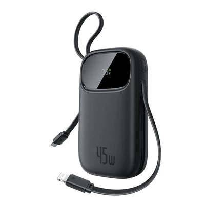 Baseus EnerFill FC31 Qpow 3 Power Bank 20000mAh 45W Black - باور بانك بيسوس انرفيل FC31 كيو باو 3 20000 مللي أمبير 45 واط أسود