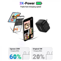 شاحن Ugreen USB-C 20W أسود | Ugreen USB-C 20W PD Charger BLACK