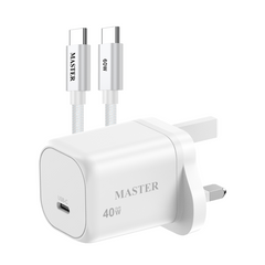 Master GaN 40W Dynamic Power Charger White - Bundle