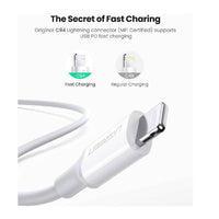 شاحن يو جرين - UGREEN USB C Charger 20W Plug with 1M Lightning Cable PD Fast Type C Power Adapter
