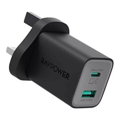 شاحن جداري راف باور RP-PC1046 بقدرة 35 واط مع منفذين | RAVPower RP-PC1046 PD Pioneer 35W 2-Port Wall Charger