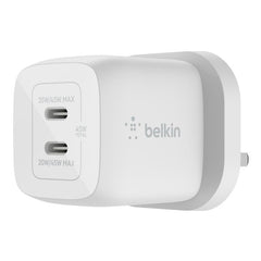 Şarjêra Dîwêr a Belkin BoostCharge Pro Dual USB-C GaN bi PPS 45W