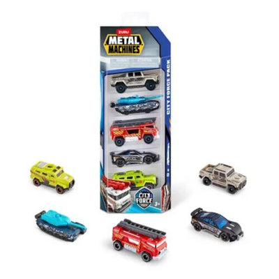 زورو ميتال ماشينز مجموعة سيتي فورس 5 سيارات | ZURU Metal Machines City Force 5-Car Pack 6767