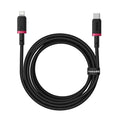 Baseus Dura Cable C→iP 20W 2m Red+Black | كابل بيسوس ديورا C→iP 20 واط 2 متر أحمر وأسود
