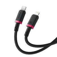 Baseus Dura Cable C→iP 20W 2m Red+Black | كابل بيسوس ديورا C→iP 20 واط 2 متر أحمر وأسود
