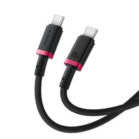 Baseus Dura Cable C→C 100W 2m Red+Black | كابل بيسوس ديورا C→C 100 واط 2 متر أحمر وأسود