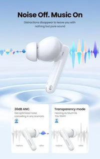 UGREEN HiTune H6 Pro Hybrid Active Noise Cancelling Earbuds White - سماعات يوجرين اتش 6 برو إلغاء ضوضاء نشط أبيض