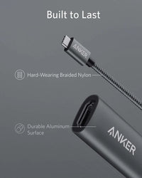 انكر محول يو اس بي سي الى HDMI بدقة 4K - رمادي  | Anker 310 USB-C to HDMI Adapter, 4K@60Hz - Gray