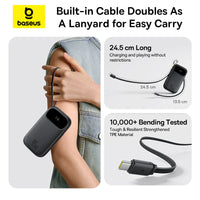 Baseus EnerFill FC31 Qpow 3 Power Bank 20000mAh 45W Black - باور بانك بيسوس انرفيل FC31 كيو باو 3 20000 مللي أمبير 45 واط أسود