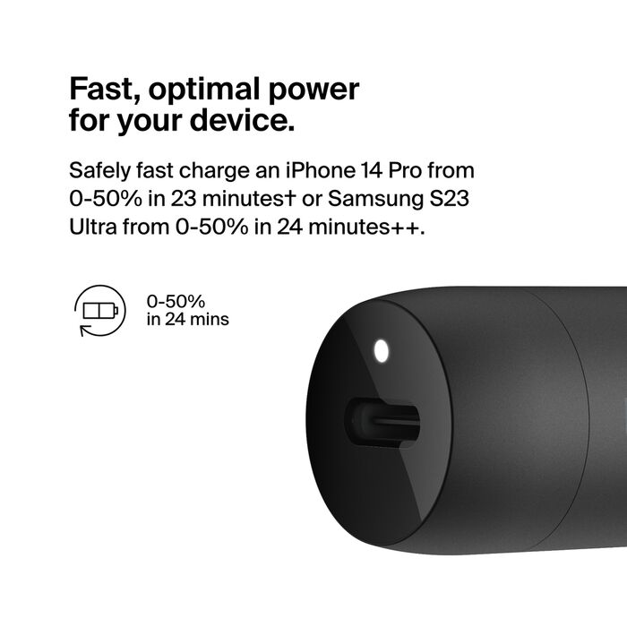 شاحن سيارة بيلكن BoostCharge بمنفذ تايب سي وبقدرة شحن 30 واط | Belkin BoostCharge USB-C PD Car Charger 30W