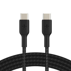 كيبل بيلكن BoostCharge مضفر تايب سي الى تايب سي بطول 1 متر | Belkin BoostCharge Braided USB-C to USB-C Cable 1M/3.3ft