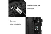 حقيبة ظهر بانجي بسعة كبيرة ضد السرقة ومقاومة للماء - اسود | BANGE Men Large-Capacity Anti-Theft Waterproof Backpack – Black