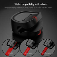 Baseus Peas Cable Clip Black - منظم كابلات مغناطيسي أسود