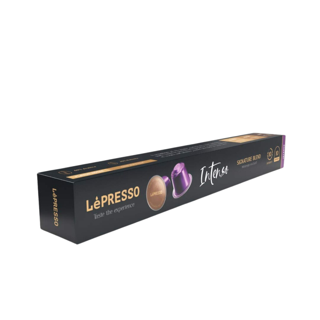 كبسولات ليبريسو انتينسو ألمنيوم لنسبريسو - 10 قطع | LePresso Intenso Aluminum Capsules for Nespresso 10 Pack